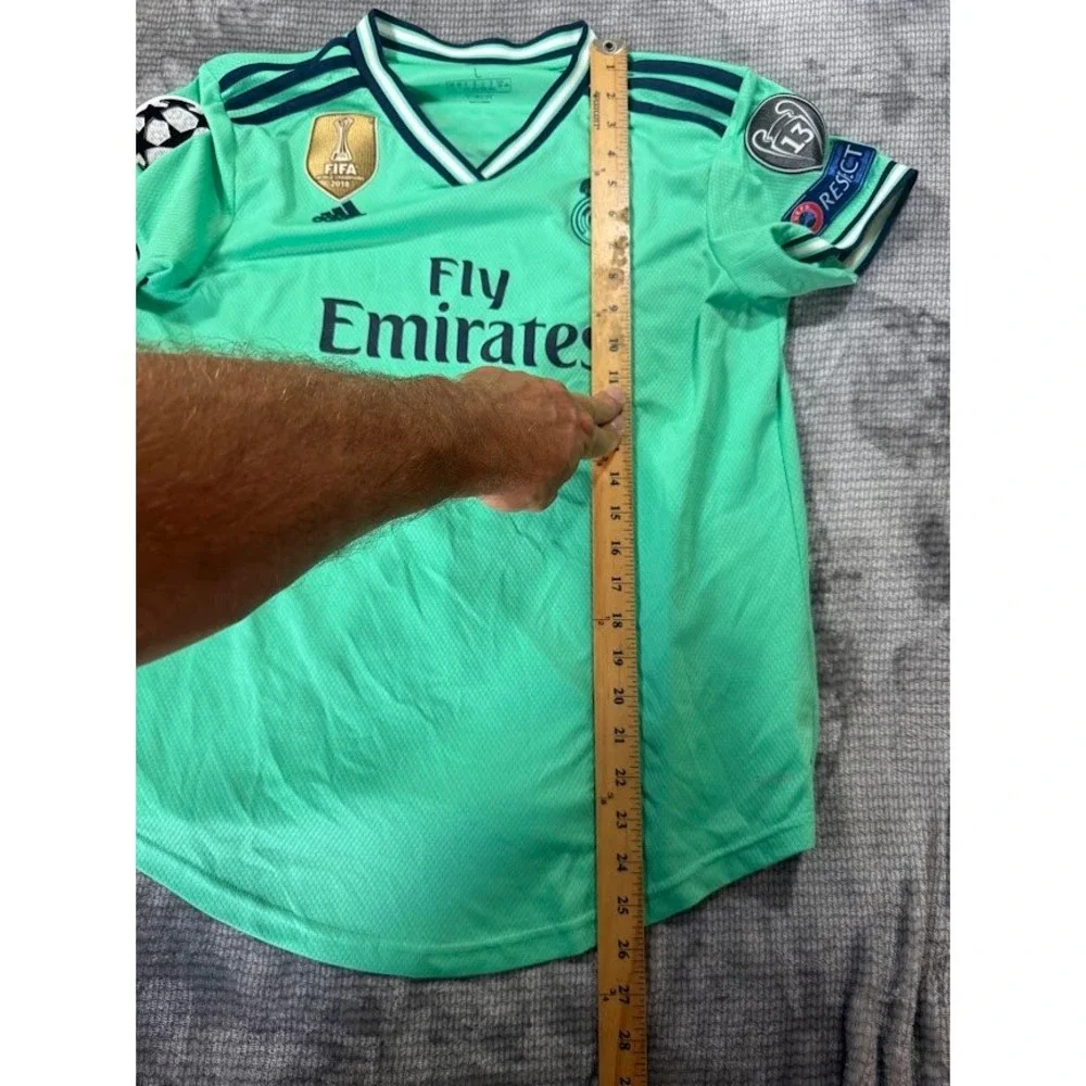 Adidas Real Madrid 2019-20 Third Rachy 1# Jersey Mint Green FIFA Patch Womens L‎